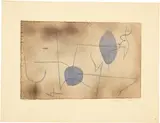 Paul Klee, Zweig und Blatt, 1934 - work number 1934.165 (S 5), Pencil, watercolour and oil paint on paper on cardboard