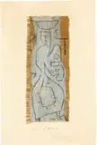 Paul Klee, Frau mit Fürtuch, 1938 - work number 1938.179 (L 19), Charcoal and gouache on jute on cardboard