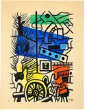 Fernand Léger, La ville, 1953, Gouache and ink