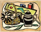 Fernand Léger, La fleur noire, 1951, Gouache and ink over squaring in pencil