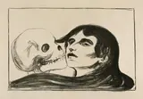 Edvard Munch, Todeskuss - The Kiss of Death, 1899, Lithograph