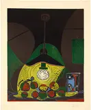 Nature morte à la suspension - Nature morte sous la lampe by Pablo Picasso, Mougins, 22 March 1962, Colour linocut, sold Jun 2023