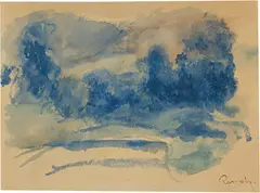 Pierre-Auguste Renoir, La route - temps couvert, 1889-1895, Watercolour