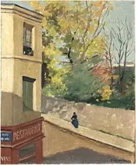 La Rue des Belles-Feuilles vue de ma fenêtre by Félix Vallotton, 1903, Oil on canvas, sold Jun 2023