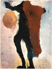 Louis Soutter, Le très haut parleur à la lune, 1939, Brush and finger painting in oil, ink and gouache