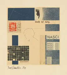 Kurt Schwitters, Ohne Titel (dadá ist ewig.), 1924, Merz drawing - Collage
