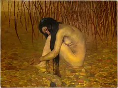 Félix Vallotton, Baigneuse aux roseaux, 1895, Oil on canvas