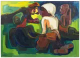 Karl Schmidt-Rottluff, Rast der Schnitter, 1934, Oil on canvas