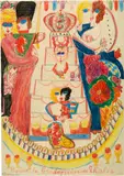 Aloïse Corbaz, Baiser le brodequin de Thalie / Jean et Nicole, 1951-1960, Colour pencils
