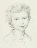 Albert Anker, Bildnis Eugen Oser als Knabe, 1878, Pencil drawing