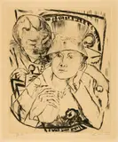 Max Beckmann, Theaterloge, 1918, Drypoint