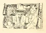 Max Beckmann, In der Trambahn, 1922, Drypoint