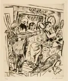 Max Beckmann, Königinbar II, 1923, Drypoint