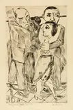 Max Beckmann, Zwei Tanzpaare, 1923, Drypoint
