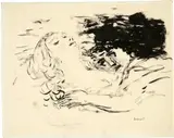 Pierre Bonnard, Couple endormi (Les amants), Circa 1919, Ink brush