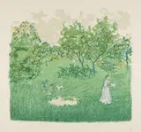 Pierre Bonnard, Le verger, 1899, Colour lithograph