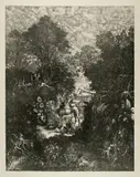 Rodolphe Bresdin, Le bon samaritain, 1861 resp. 1868, Lithograph