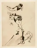Marc Chagall, L'acrobate au violon, 1924, Etching and drypoint on wove paper