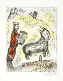 Marc Chagall, Le Roi David à la harpe, 1978-1981, Colour etching