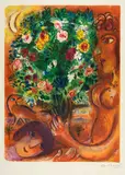 Marc Chagall, Femme au bouquet, 1967, Colour lithograph
