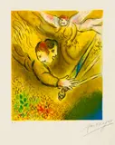 Marc Chagall, L'ange du jugement, 1974, Colour lithograph