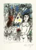 Marc Chagall, Nu au petit bouquet, March 1984, Colour lithograph