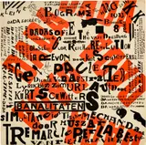 : 263 Theo van Doesburg und Kurt Schwitters. Kleine Dada-Soirée, Theo van Doesburg und Kurt Schwitters. Kleine Dada-Soirée, 1923, Colour lithograph