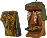 Lyonel Feininger, Kopf und Gesicht, 1926-1955, Sawn and carved wood, colourfully painted