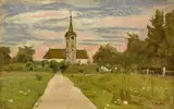 Ferdinand Hodler, Kirche von Langenthal, Circa 1881, Oil on canvas