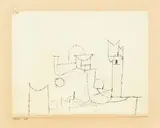 Paul Klee, Sonne im Thor, 1915 - work number 1915.42, Indian ink on thin Fabriano on cardboard