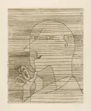 Paul Klee, Rechnender Greis, 1929, Radierung auf Japan