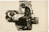 Käthe Kollwitz, Besuch im Krankenhaus, 1929, Woodcut and burin