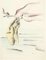 Licorne au corps de femme et main by Le Corbusier, Probably circa 1946, Indian ink, heightened with pastel, sold Jun 2023