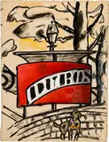 Fernand Léger, La vespasienne -  Étude pour la ville, 1954-1955, Gouache and Indian ink over pencil