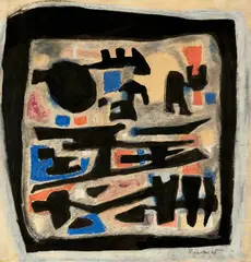 Alfred Manessier, Jeux dans la neige, 1953, Gouache, pastel and pencil on paper