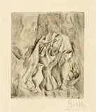 Pablo Picasso, Nature morte au compotier, Paris, Winter 1908-1909, Drypoint