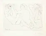 Pablo Picasso, Trois femmes, Mougins, 2 March 1965, Drypoint