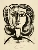 Pablo Picasso, Tête de jeune fille, 17 December 1945, Lithograph on Arches wove paper with watermark