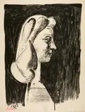Pablo Picasso, Grand profil, 2 April 1947, Lithograph