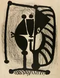 Pablo Picasso, Figure, 21 November 1948, Lithograph