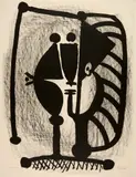 Pablo Picasso, Figure, 21 November 1948, Lithograph