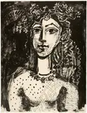 Pablo Picasso, Jeune fille inspirée par Cranach, 26-27 March 1949, Lithograph