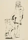 Pablo Picasso, Vénus et l'amour, d'après Cranach. Troisième variation, 25 May 1949, Lithograph