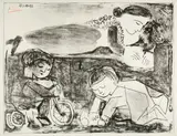 Les jeux et la lecture by Pablo Picasso, 23-24 January 1953, Lithograph, sold Jun 2023