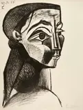 Portrait de femme II by Pablo Picasso, Cannes, 29 December 1955, Lithograph, sold Jun 2023