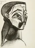 Portrait de femme II by Pablo Picasso, Cannes, 29 December 1955, Lithograph, sold Jun 2023