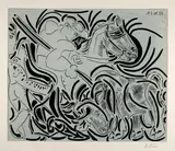 Pique. III by Pablo Picasso, Cannes, 13 October 1959, Colour linocut, sold Jun 2023