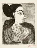 Femme au chignon by Pablo Picasso, Cannes, 28 December 1957, Lithograph, sold Jun 2023