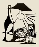 Nature morte au casse-croûte. II by Pablo Picasso, Mougins, 23 March and 18 April 1962, Linocut, sold Jun 2023