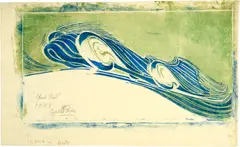 Cyril Power, Speed Trial, c. 1932, Colour Linocut